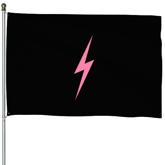 Pink Bolt Lightning | Bolt Graphic House Flags