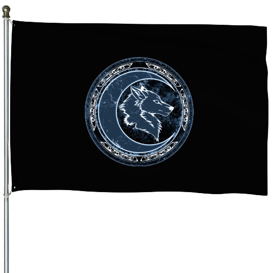 Wolf Moon House Flags