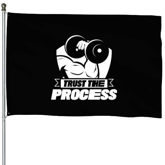 Trust The Process Gym Motivation Fitness Workout House Flags