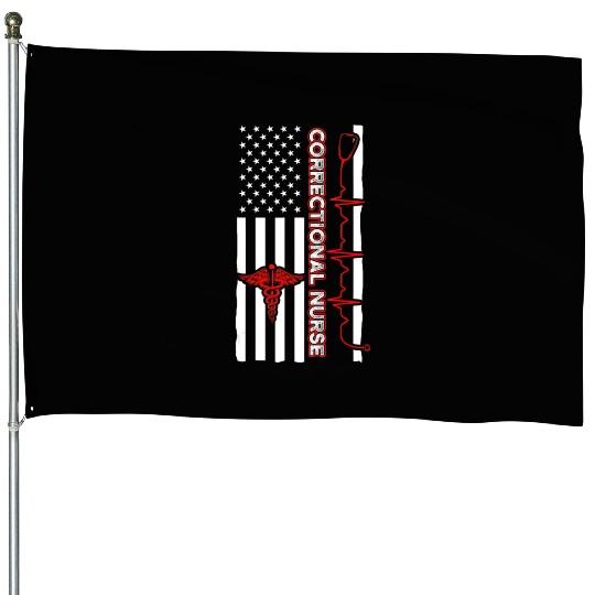 Correctional Nurse USA Flag Nursing RN House Flags
