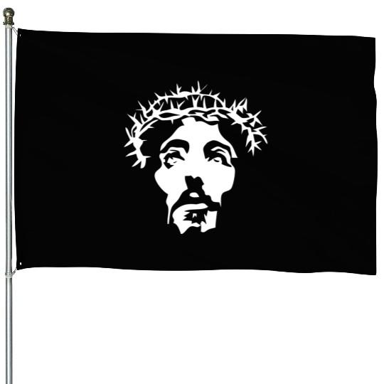 Jesus crown of thorns stencil House Flags