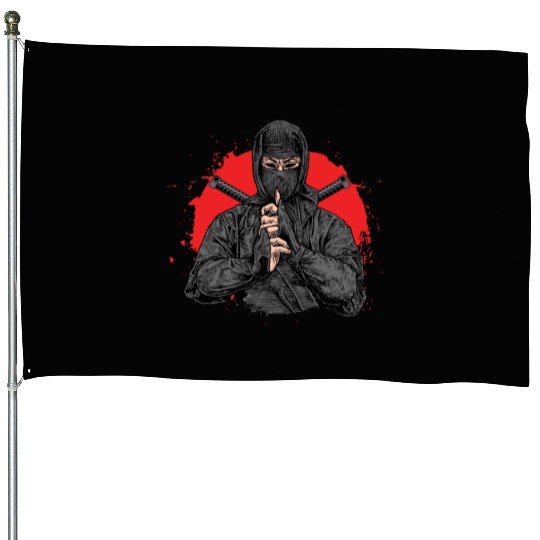 Ninja Samurai Kendo Katana Japan Yakuza Shinobi House Flags