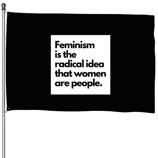 Feminism solid back sticker House Flags