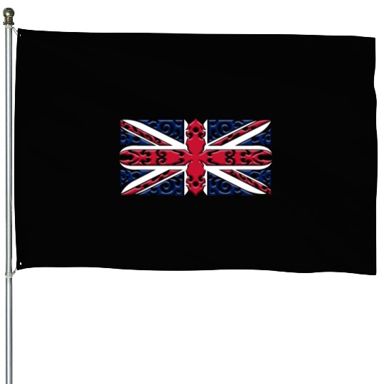 Union Jack British Flag Ornamental Style House Flags