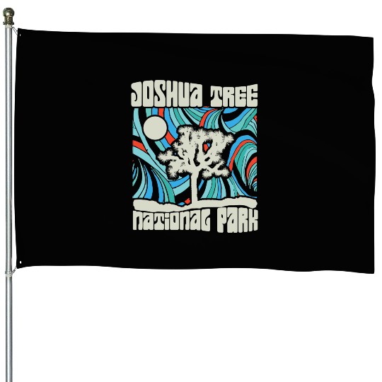 Joshua Tree National Park Retro Psychedelic 60S Ho House Flags