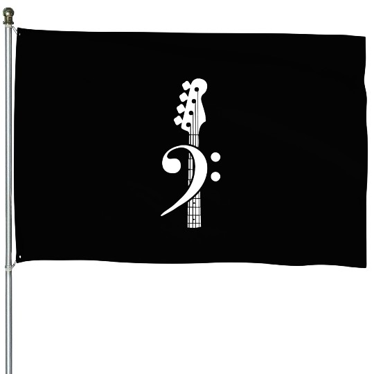 Bass Guitar Player Bass Guitar Musician House Flags