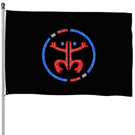 Puerto Rico Coqui Frog Taino Boricua Tech Style House Flags