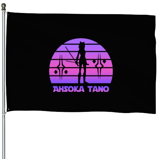 Ahsoka tano - Synthwave House Flags