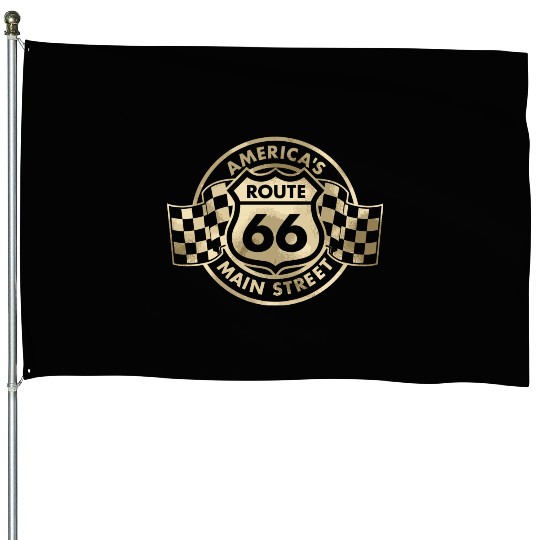 Route 66 America'S Main Street Glam House Flags