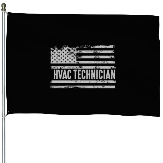 American Hvac Technician United States Flag birthd House Flags