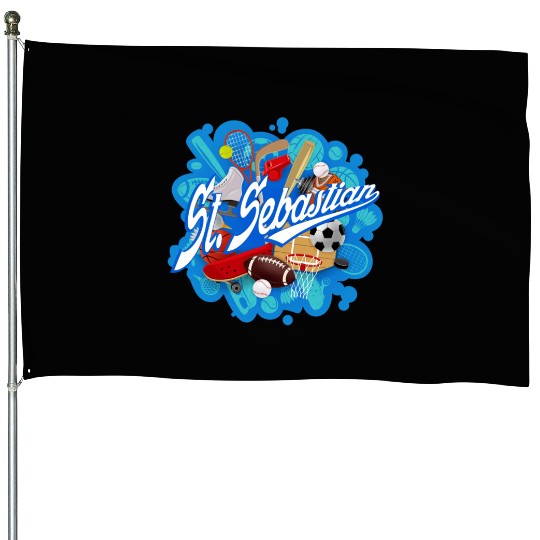 St Sebastian Patron Saint Of Sports Catholic Athl House Flags