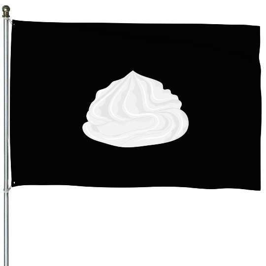 snow-white delicious whipped cream for garnish House Flags