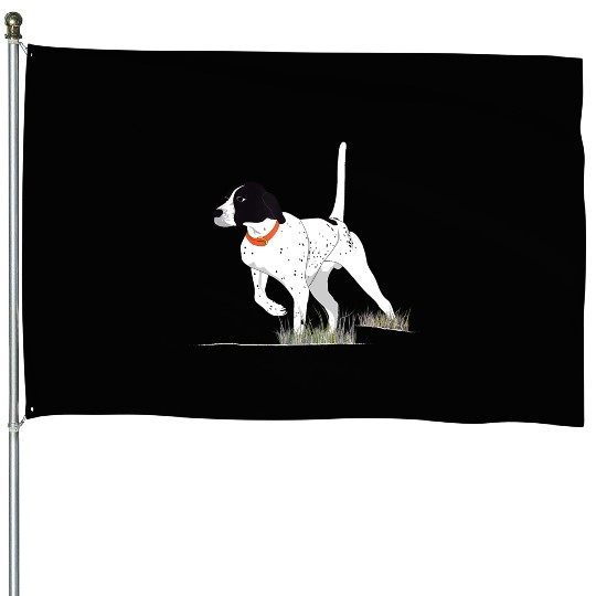 Bird Hunting Hunter English Pointer Dog House Flags