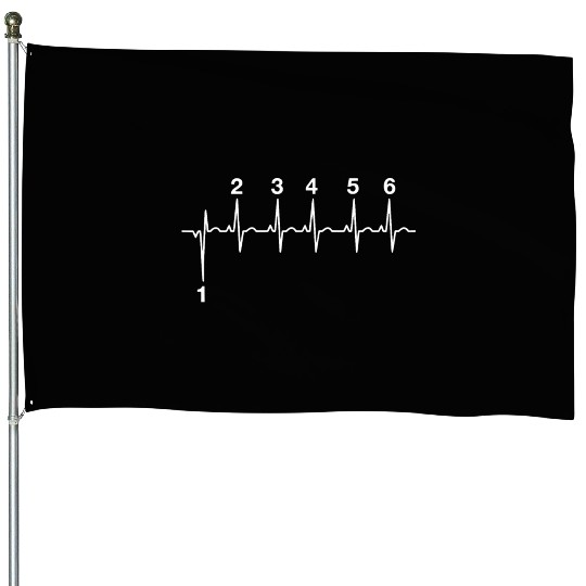 Motorcycle car gear shift racing biker heartbeat House Flags