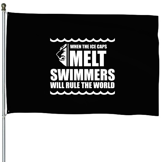 Swimmer Outdoor Pool Lifeguard Swimming Swim House Flags