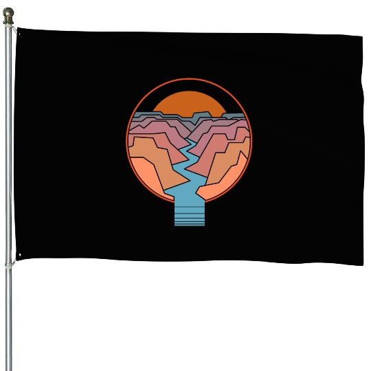Travel hiking adventure camping gift House Flags