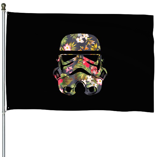 Star Wars Tropical Stormtrooper Floral House Flags