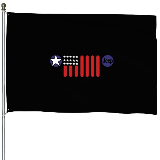 Mens Jeep Patriotic 7 Slot Grille House Flags
