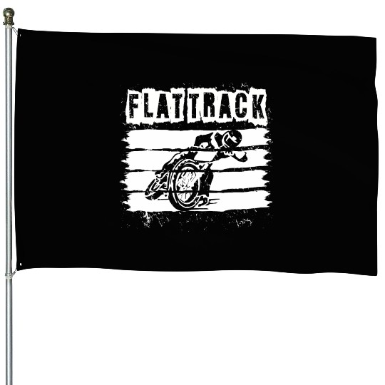 FLAT TRACK MOTORCYCLE racing dirt track speedway House Flags
