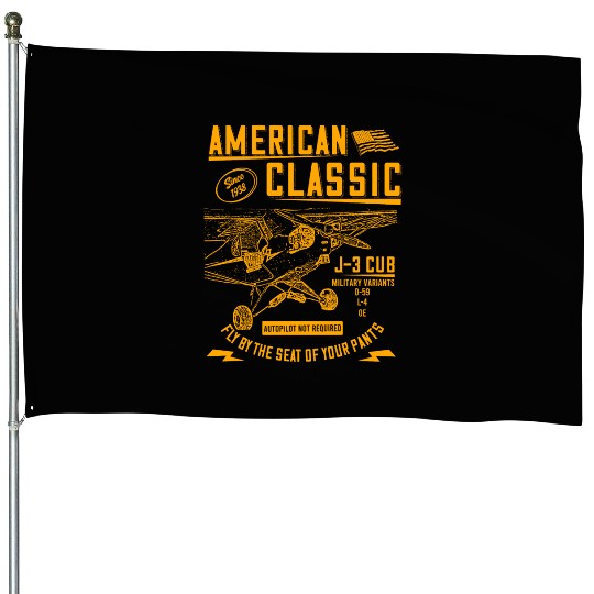 Piper Cub Airplane An American Classic House Flags