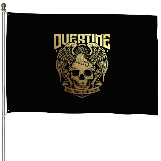 OVER TIME MECANO SELF MADE IN AMERICA House Flags