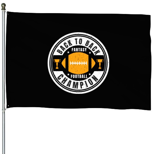 Back to Back Champion Fantasy Football Draft Party House Flags