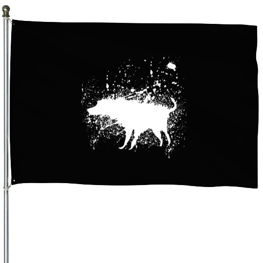 Banksy Splash Dog House Flags