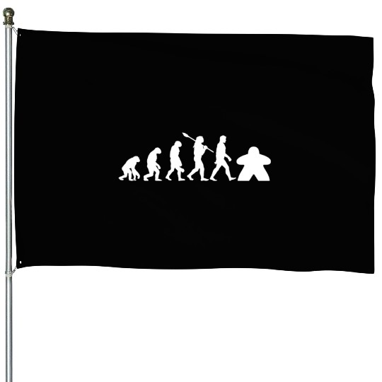 Meeple Evolution, funny board game House Flags