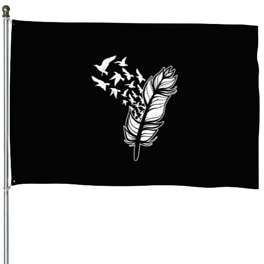 White Doves Feather Peace Freedom Media Writer House Flags