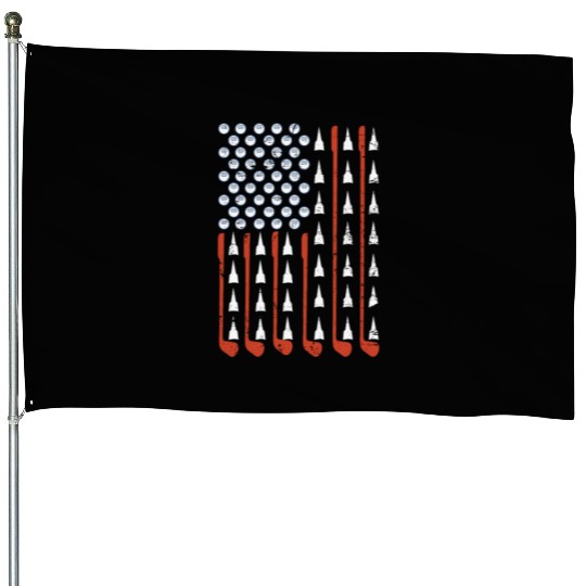 Patriotic Golf American 4th of July Golf Clubs House Flags