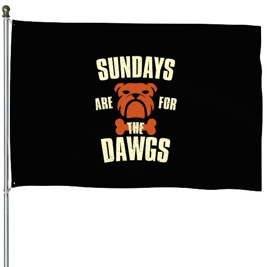 Sundays are for the dogs Cleveland Ohio House Flags