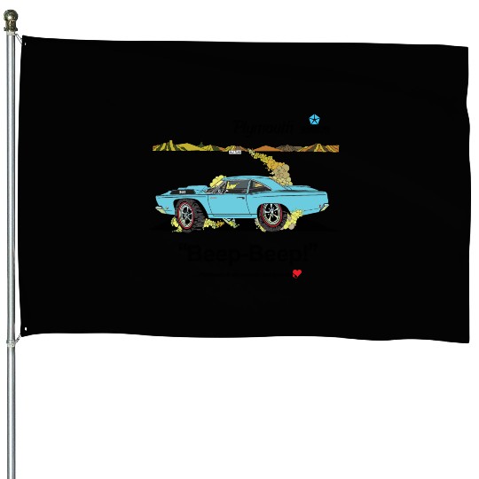 1968 Plymouth Road Runner Salt Flats Light Blue House Flags
