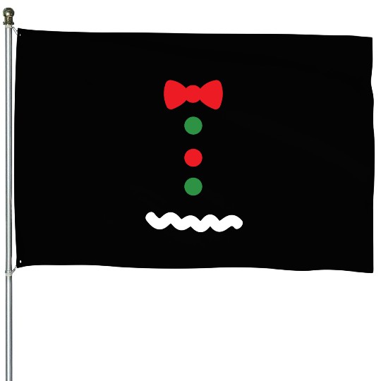 Ginger bread Man Holiday Costume Christmas Cookie House Flags