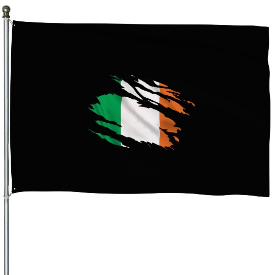 Ireland Ripped Flag House Flags