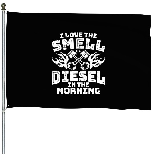 Funny Diesel Mechanic Truck Auto Apparel House Flags