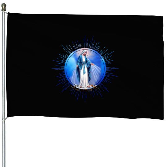 Virgin mary madonna maria ave maria catholic bibel House Flags