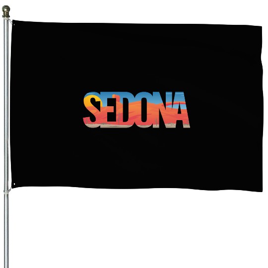 Sedona Arizonna Scenic Typography House Flags