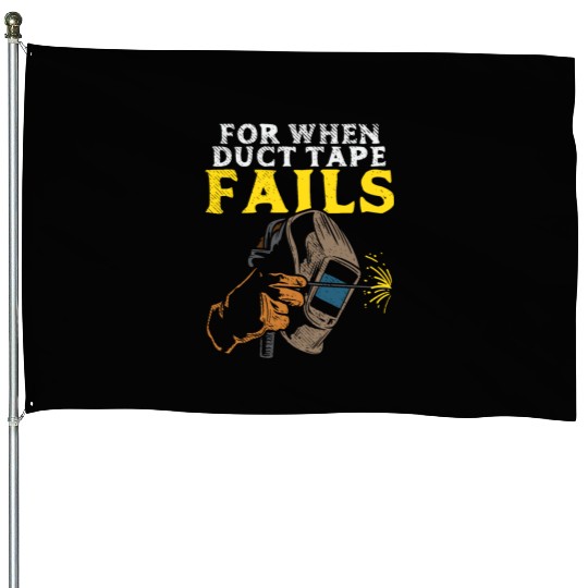 Welding Welder Steel Worker Ironworker Metal House Flags