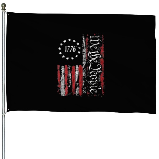 Old American Flag Patriotic 1776 We The People USA House Flags