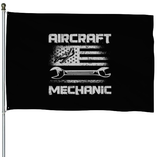 Aircraft Maintenance Technicians Aircraft Mechanic House Flags