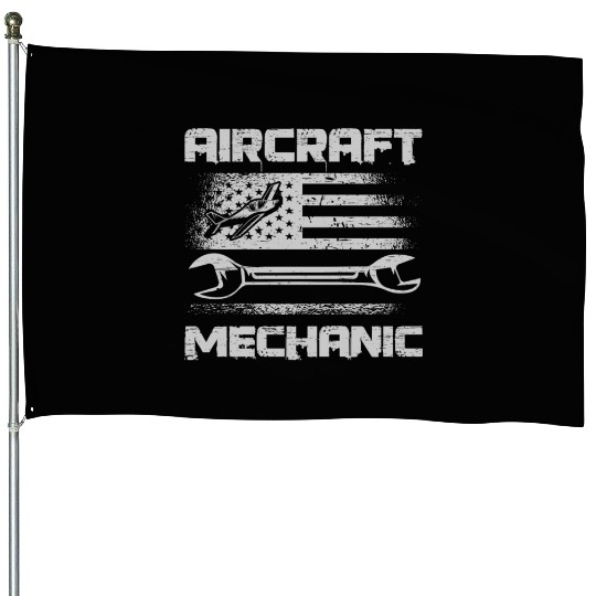 Aircraft Maintenance Technicians Aircraft Mechanic House Flags