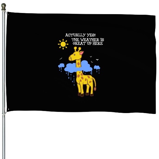 Storm Chaser Funny Cloud Giraffe Apparel House Flags