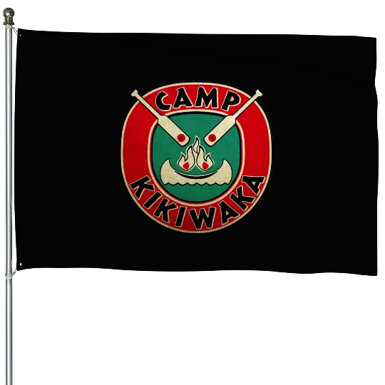 Vintage Camp Kikiwaka Logo House Flags