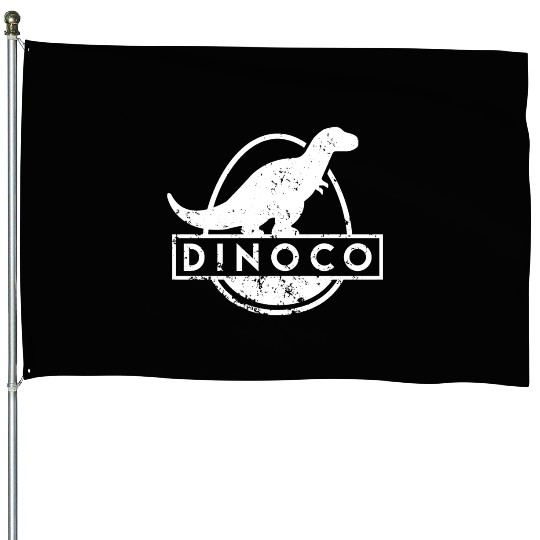 Dinoco White Distressed House Flags