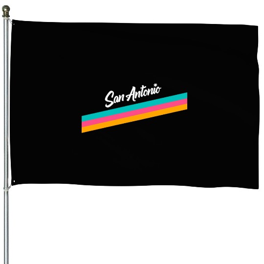 San Antonio Spurs Logo House Flags
