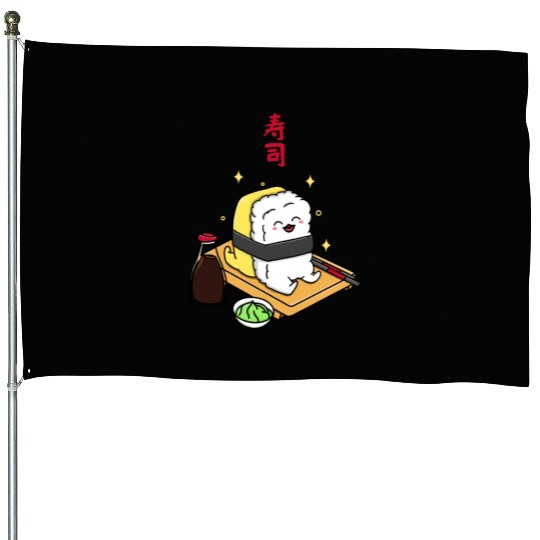 Happy Tamago Sushi House Flags