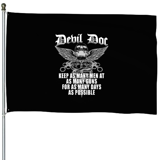 Devil Doc US Navy Corpsman Badass Army Veteran House Flags