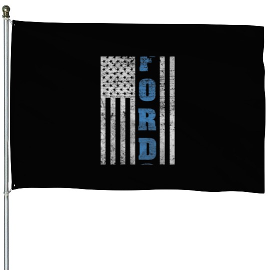Ford American Flag Car Driving Fixing Racing 3120 House Flags