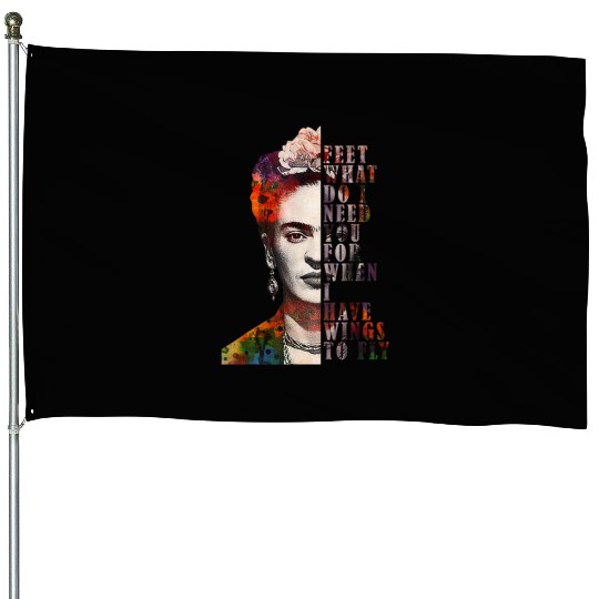 I Have Wing To Fly Frida Kahlo Women Empower 4666 House Flags