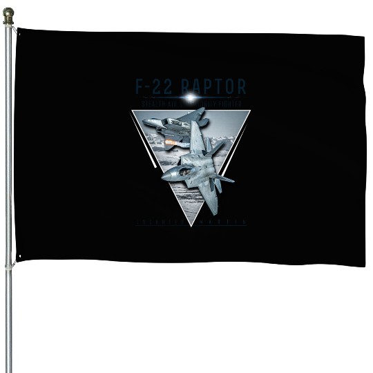 F 22 Raptor US Airborne Fighter Pilot House Flags